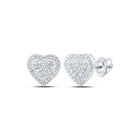 10kt White Gold Heart - Shaped Diamond Earrings: A Timeless Symbol of Love and Elegance - Splendid Jewellery