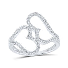 10kt White Gold Heart - Shaped Diamond Ring: A Mesmerizing Symbol of Love and Elegance - Splendid Jewellery