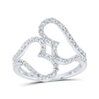 10kt White Gold Heart - Shaped Diamond Ring: A Mesmerizing Symbol of Love and Elegance - Splendid Jewellery