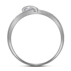 10kt White Gold Heart-Shaped Diamond Ring: A Symbol of Love and Beauty Side View 2 from Splendid Jewellery