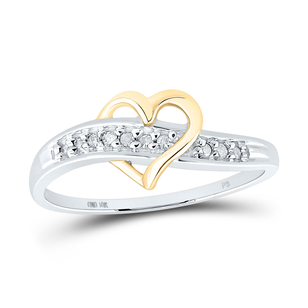 10kt White Gold Heart - Shaped Diamond Ring: A Symbol of Love and Beauty - Splendid Jewellery