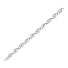 10kt White Gold Infinity Heart Bracelet with Round Diamond Accents - 1/6 Cttw Side view from the 10Kt White Gold Womens Round Diamond Infinity Heart Bracelet 1 6 Cttwpin227803 collection by Splendid Jewellery
