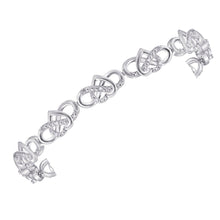 Load image into Gallery viewer, 10kt White Gold Infinity Heart Bracelet with Round Diamond Accents - 1/6 Cttw Top view from the 10Kt White Gold Womens Round Diamond Infinity Heart Bracelet 1 6 Cttwpin227803 collection by Splendid Jewellery