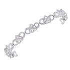 10kt White Gold Infinity Heart Bracelet with Round Diamond Accents - 1/6 Cttw Top view from the 10Kt White Gold Womens Round Diamond Infinity Heart Bracelet 1 6 Cttwpin227803 collection by Splendid Jewellery