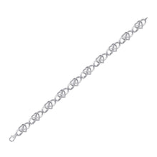 Load image into Gallery viewer, 10kt White Gold Infinity Heart Bracelet with Round Diamond Accents - 1/6 Cttw - Splendid Jewellery