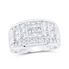 10kt White Gold Men's Diamond Band Ring - 2 Cttw | Splendid Jewellery - Splendid Jewellery