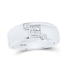 Load image into Gallery viewer, 10kt White Gold Men's Diamond Band Ring - Elegant and Masculine Sparkle - Splendid Jewellery