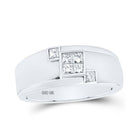 10kt White Gold Men's Diamond Band Ring - Elegant and Masculine Sparkle - Splendid Jewellery