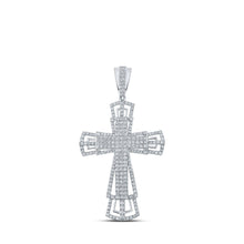 Load image into Gallery viewer, 10kt White Gold Men's Diamond Cross Charm Pendant - 2 - 1/3 Cttw | Splendid Jewellery - Splendid Jewellery