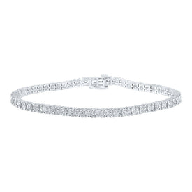 10kt White Gold Men's Diamond Link Bracelet - Captivating Elegance - Splendid Jewellery