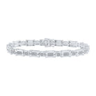 10kt White Gold Men's Diamond Link Bracelet - Elegant and Timeless Sparkle - Splendid Jewellery