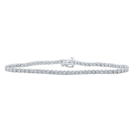 10kt White Gold Men's Diamond Single Row Link Bracelet - 1/2 Cttw | Splendid Jewellery - Splendid Jewellery