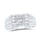 10kt White Gold Men's Diamond Solitaire Band Ring - Elegant Brilliance - Splendid Jewellery