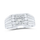 10kt White Gold Men's Diamond Solitaire Band Ring - Elegant Brilliance - Splendid Jewellery