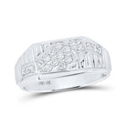 10kt White Gold Men's Round Diamond Band Ring - 1/2 Carat Total Weight - Splendid Jewellery - Splendid Jewellery