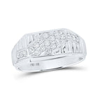 10kt White Gold Men's Round Diamond Band Ring - 1/2 Carat Total Weight - Splendid Jewellery - Splendid Jewellery
