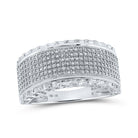 10kt White Gold Men's Round Diamond Band Ring - 1/2 Cttw | Splendid Jewellery - Splendid Jewellery