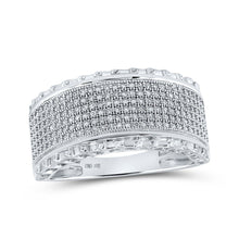Load image into Gallery viewer, 10kt White Gold Men's Round Diamond Band Ring - 1/2 Cttw | Splendid Jewellery - Splendid Jewellery