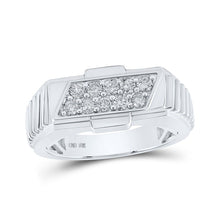 Load image into Gallery viewer, 10kt White Gold Men's Round Diamond Band Ring - 1/2 Cttw | Splendid Jewellery - Splendid Jewellery