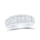 10kt White Gold Men's Round Diamond Band Ring - A Dazzling Statement Piece! - Splendid Jewellery