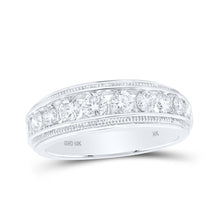 Load image into Gallery viewer, 10kt White Gold Men's Round Diamond Band Ring - A Dazzling Statement Piece! - Splendid Jewellery