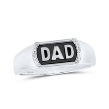 Load image into Gallery viewer, 10kt White Gold Mens Round Diamond DAD Band Ring - A Timeless Symbol of Love and Appreciation - Splendid Jewellery