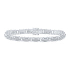 10kt White Gold Men's Round Diamond Link Bracelet - 1 - 1/4 Cttw | Splendid Jewellery - Splendid Jewellery