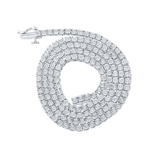 Load image into Gallery viewer, 10kt White Gold Men's Round Diamond Link Chain Necklace - 1 Cttw - Splendid Jewellery