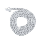 10kt White Gold Men's Round Diamond Link Chain Necklace - 1 Cttw - Splendid Jewellery