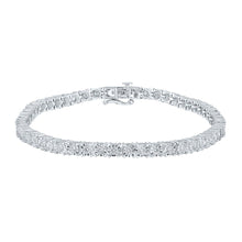 Load image into Gallery viewer, 10kt White Gold Men's Round Diamond Single Row Link Bracelet 3 Cttw | Splendid Jewellery - Splendid Jewellery