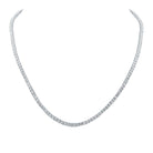 10kt White Gold Men's Round Diamond Single Row Link Chain Necklace - 1 - 1/4 Cttw - Splendid Jewellery
