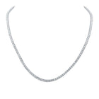 10kt White Gold Men's Round Diamond Single Row Link Chain Necklace - 1 - 1/4 Cttw - Splendid Jewellery