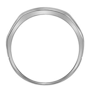 10kt White Gold Men's Round Diamond Wedding Band - Eternal Brilliance - Splendid Jewellery