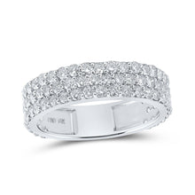 Load image into Gallery viewer, 10kt White Gold Men's Triple Row Pave Diamond Band Ring - 2 - 5/8 Cttw - Splendid Jewellery