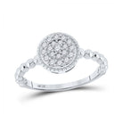 10kt White Gold Mesmerizing Diamond Cluster Ring - Splendid Jewellery