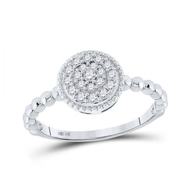 10kt White Gold Mesmerizing Diamond Cluster Ring - Splendid Jewellery