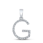 10kt White Gold Personalized Diamond Initial Pendant - Splendid Jewellery