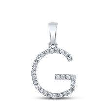 Load image into Gallery viewer, 10kt White Gold Personalized Diamond Initial Pendant - Splendid Jewellery