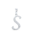 10kt White Gold Personalized Diamond Initial Pendant - Radiant and Meaningful Jewelry - Splendid Jewellery