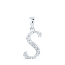 10kt White Gold Personalized Diamond Initial Pendant - Radiant and Meaningful Jewelry - Splendid Jewellery