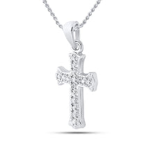 Load image into Gallery viewer, 10kt White Gold Radiant Diamond Cross Pendant - Splendid Jewellery