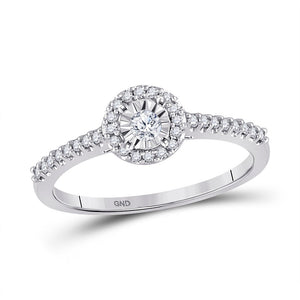 10kt White Gold Radiant Diamond Promise Ring - Splendid Jewellery