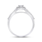 10kt White Gold Radiant Diamond Promise Ring Side 2 view from the 10Kt White Gold Womens Round Diamond Solitaire Promise Ring 1 4 Cttwpin200304 collection by Splendid Jewellery