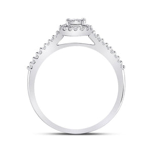 10kt White Gold Radiant Diamond Promise Ring - Splendid Jewellery