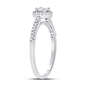 10kt White Gold Radiant Diamond Promise Ring - Splendid Jewellery