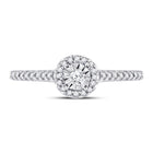 10kt White Gold Radiant Diamond Promise Ring Front view from the 10Kt White Gold Womens Round Diamond Solitaire Promise Ring 1 4 Cttwpin200304 collection by Splendid Jewellery