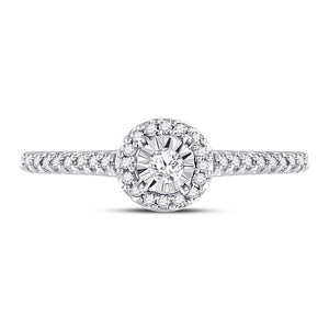 10kt White Gold Radiant Diamond Promise Ring - Splendid Jewellery