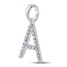 10kt White Gold Round Diamond Initial Pendant - Personalized Elegance - Splendid Jewellery