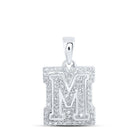 10kt White Gold Round Diamond Initial Pendant - Personalized Elegance at its Finest - Splendid Jewellery