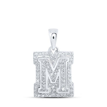 Load image into Gallery viewer, 10kt White Gold Round Diamond Initial Pendant - Personalized Elegance at its Finest - Splendid Jewellery